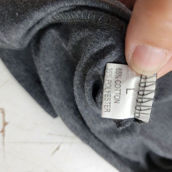 Coffee Peloton Wine Repeat Graphic Tee Shirt Charcoal Gray Large Short Sleeve - Picture 4 of 7